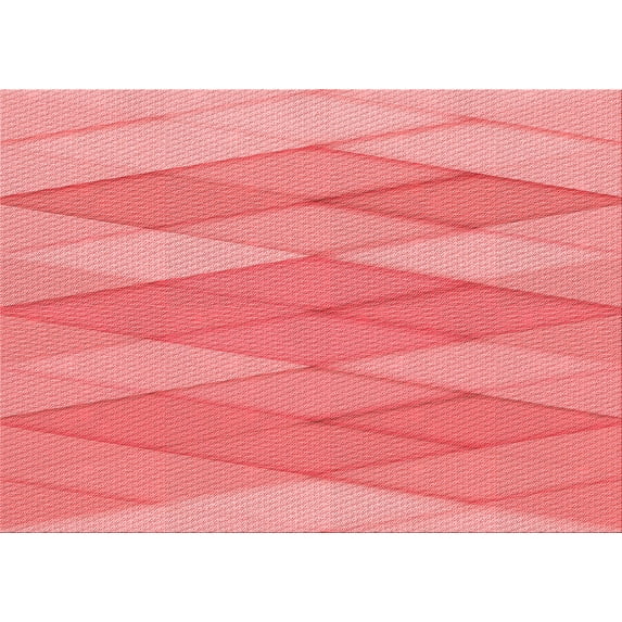 Ahgly Company Machine Washable Indoor Rectangle Transitional Light Coral Pink Area Rugs, 2' x 3'