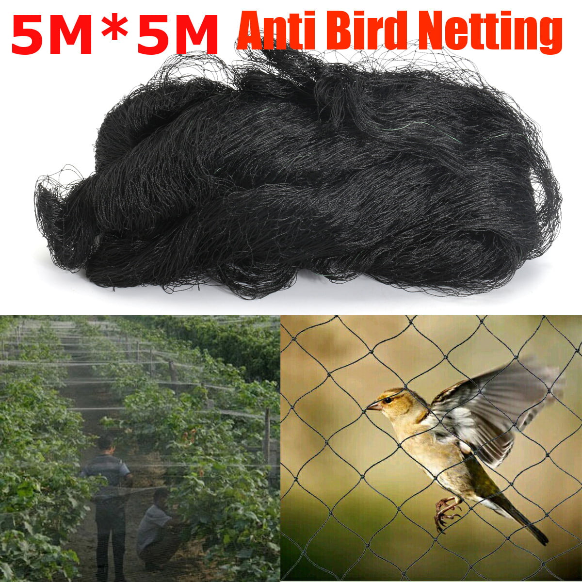 succeedw 5m x 5m Bird Netting Heavy Duty Anti Bird Protective Net Garden Plant Netting Protect Birds netting for Plants Fruit Trees
