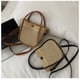 thumbnail image 3 of Zhuge Bolso de hombro tejido para mujer, bolso de mano tejido, bolso de mano tejido elegante para playa de verano, bolsos de hombro de 6,69 x 3,93 x 6,69 pulgadas (blanco), 3 of 5