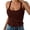 Dark Purple, variant on Women's Slim Fit Ribbed Tank Top Spaghetti Strap Camisole for Layering and Casual Wear Pink,XXL