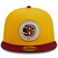 thumbnail image 2 of Men's New Era Yellow/Red Brooklyn Nets Fall Leaves 2-Tone 59FIFTY Fitted Hat, 2 of 6