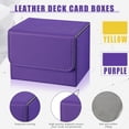 thumbnail image 2 of Cajas de cartas Weewooday de piel, tamaño grande, para más de 100 cartas, 2 of 6