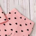 thumbnail image 5 of HCNTES Baby Girl Clothes Winter Newborn Baby Girl Clothes Ruffle Long Sleeve Romper Tops Pants Headband Infant Cute Heart Print Fall Outfits, 5 of 6
