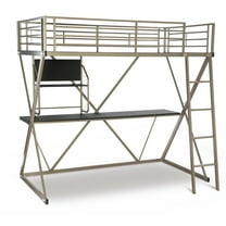 Culberton Sleep, Study, and Store Twin Loft Bed, Pewter