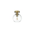 thumbnail image 4 of Living District Baxter 8 Inch Flush Mount Clear Shade in Satin Gold, 4 of 9