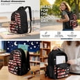thumbnail image 4 of Bulopur American Flag Print Kids Backpack Set 4 Pcs Lightweight Kids School Bag with Lunch Bag, Pencil Case and Water Bottle Cover for Camo Fans, 4 of 8