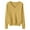 Yellow, variant on Mercatoo Boys Girls V-Neck Solid Color Knitwear Spring Fall Long Sleeve Round Neck Pullover Top Lightweight Knit Sweater