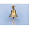 thumbnail image 2 of Hampton Nautical 3xglass-101 Antique Brass Hanging Ship's 11" Bell-Nautical Decor, 11 inch, 2 of 2