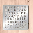 thumbnail image 3 of 1pc Matte Metal Letters Stencils A to Z Alphabet Number Symbol Stencil Template for Painting Wood Burning, 3 of 9