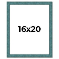 16x20 Frame Blue Rustic Barnwood Solid Wood Picture Frame Width 1.25 Inches | Interior Depth 0.5
