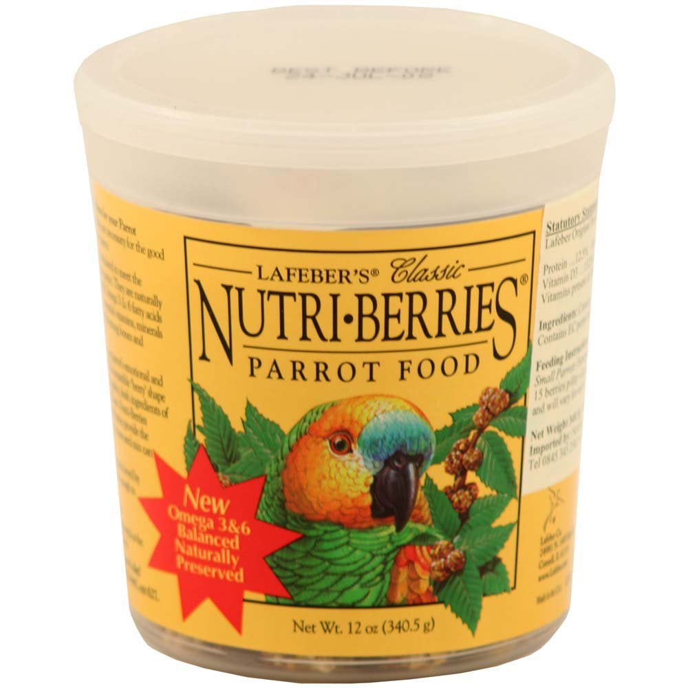 LAFEBER'S Classic NutriBerries Parrot Food 12 oz, Pellet Diet By