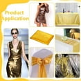 thumbnail image 5 of 39 inch Golden Stretch Shiny Fabrics Metallic Foil Fabric 1.7 Yards Wide Polyester Spandex Stretch Fabrics Foil Sewing Cloth Lame Fabric for Dancewear Crafts Costumes Decor, 5 of 8