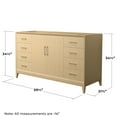 thumbnail image 2 of Wyndham Collection Wch7575-60S-Cxsxx-Mxx Janna 60" Single Free Standing Vanity Cabinet, 2 of 6