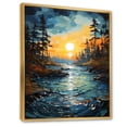 thumbnail image 2 of Designart "Sapphire Serenity Yellow River" Landscape & Nature Floater Framed Wall Art Print, 2 of 7