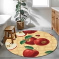 thumbnail image 3 of Round Rug 4Ft Washable Non-Slip, Farmhouse Apples Circle Area Rugs for Living Room Bedroom, Country Tropical Fruits Watercolor Indoor Floor Mats Carpet Runner for Home Decor Aesthetic, 3 of 8