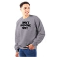 thumbnail image 3 of I Love My Awesome Wife Cute Husband Men's Crewneck Sweatshirt Brisco Brands S, 3 of 6