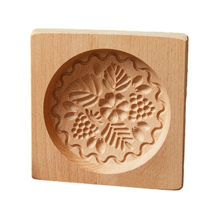 

LINASHI Bee-shaped Cookie Mold Wooden 3d Cookie Mold Flower Snowflake Santa Food Grade Non-stick Dishwasher Safe Chocolate Biscuit Candy Mould Baking Tools