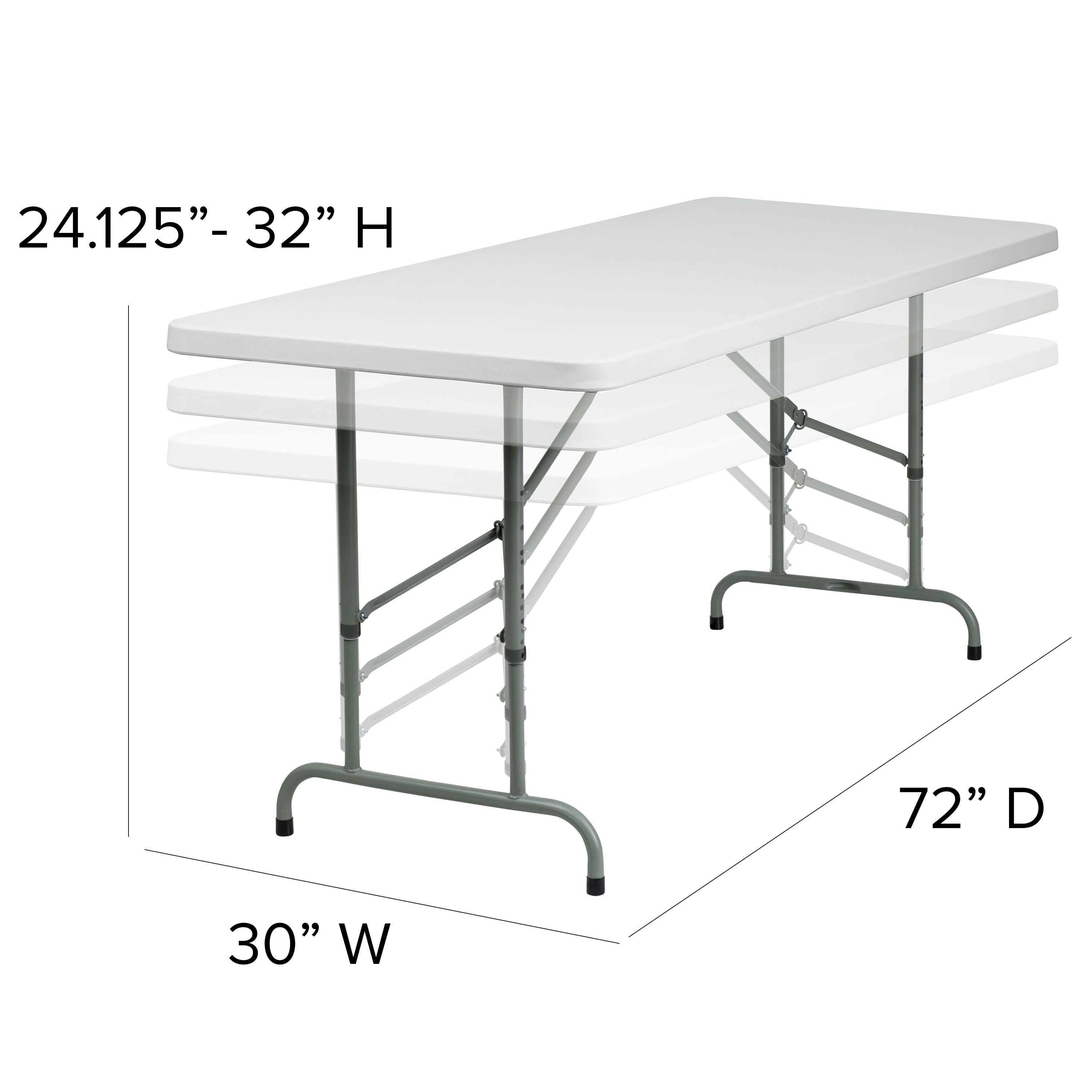 6 ft online adjustable height table