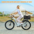 thumbnail image 6 of Universal Folding Bike Basket with PU Liner Bag – Waterproof Cover &  Net | Front/Rear Mount Bicycle Basket for Adults – Rear Bike Basket for Groceries, Pets, and More, 6 of 7