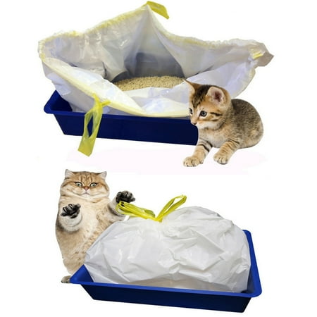 Self Cleaning Litter Box Bag Liners  Drawstring Heavy Duty Cat Litter Trash Bags Refill Waste Bags for Automatic Cat Litter Box