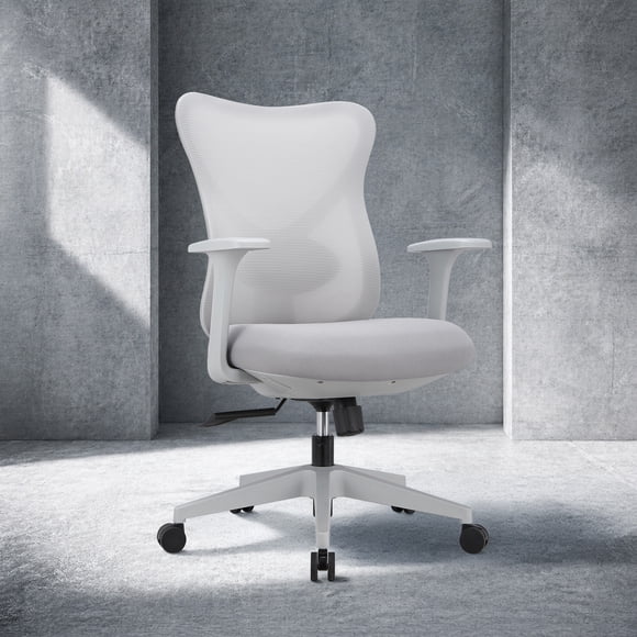 Silla Ergonómica Escritorio Soporte Lumbar Ajustable Gris