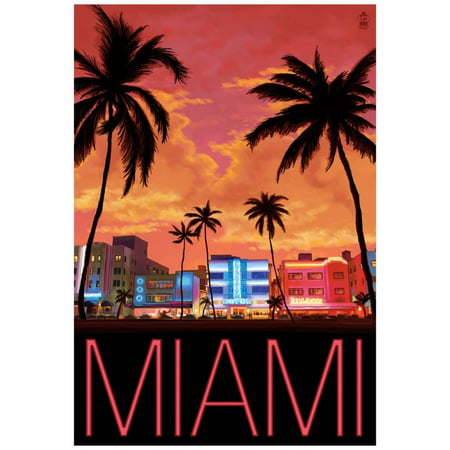 South Beach Miami, Florida, c.2008 Poster - 13x19 (Best Places To See In Miami Florida)