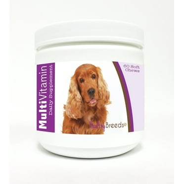 Healthy Breeds Dog Multi-Vitamin Soft Chew for Cocker Spaniel, Daily Vitamin and Mineral Supplement, 60 Count