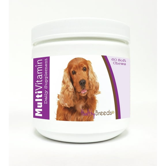 Healthy Breeds Dog Multi-Vitamin Soft Chew for Cocker Spaniel, Daily Vitamin and Mineral Supplement, 60 Count