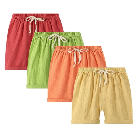 Esaierr Boys Girls Lounge Shorts Pants for Kids Teen,Baby Summer Sports Jogger Short Baby Short Solid Color Cotton Soft Comfy Active Athletic Shorts Sweatpants,Size 2-13Years