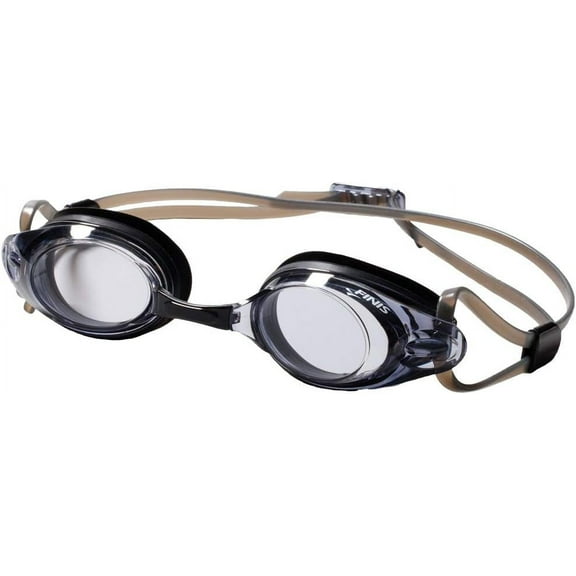 FINIS Bolt Goggles - Competitive Swim Goggles for Women and Men - Anti-Fog Goggles with UV Protection - Easily Adjustable Adult Swimming Goggles with 3 Interchangeable Nose Pieces - Black/Smoke