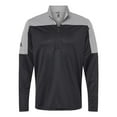 thumbnail image 1 of Adidas Mens Lightweight Quarter-Zip Pullover, S, Black Grey Three Melange, 1 of 3