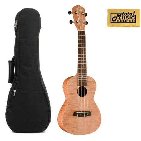 Oscar Schmidt OU2TF Tenor Flame Maple Ukulele, w/ Gigbag