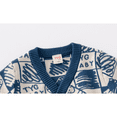 thumbnail image 4 of Godderr 2-7Y Boys Cartoon Cat Pattern Cardigan Sweater Jacket for Baby Toddler Kids,Button V Neck Sweater Knit Top,Long Sleeve Undershirt Sweater, 4 of 6