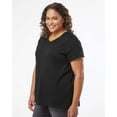 thumbnail image 2 of LAT Curvy Collection Women's Fine Jersey V-Neck Tee, 2 of 5