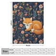 thumbnail image 4 of Nawypu  Fox Throw Blanket - Soft, Fuzzy &amp; Warm -  Flannel Blankets for Travel, Office - Dark Blue Cute Throws Gift for Girls, Boys, 4 of 6