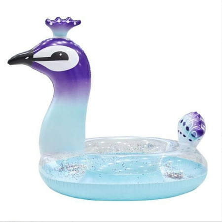 Leadingstar Peacock Sequin Swimming Pool Rings Cute Inflatable Swim ...