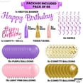 thumbnail image 4 of KatchOn, Pink and Purple Birthday Decorations - Huge, Pack of 66 | Purple Happy Birthday Banner | Pink, Purple and Gold Tassel Garland | Birthday Party Decorations Purple | Girl Birthday Decorations, 4 of 5
