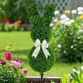 thumbnail image 5 of Sparkling Light Artificial Bunny Topiary Outdoor,Bunny Topiary, Green Artificial Bunny-Shaped Topiary Tree Pot Easter Bunny for Easter Porch Decor Outdoor/Indoor, 5 of 9