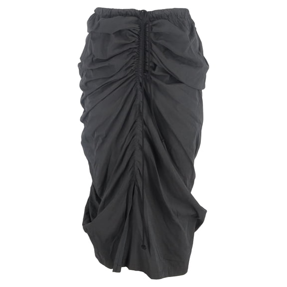Pre-Owned Yohji Yamamoto Gathered Skirt in Black Polyester