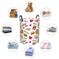 thumbnail image 4 of Balery Fast Food Cesta de ropa redonda con asas, impermeable, independiente, para ropa, juguetes, dormitorio y familia-Medium, 4 of 6
