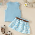 thumbnail image 6 of Baby Sleeveless Temperament Blouse Pleated Skirt And Belt For Girls Baby Pullover Three Sets, 6 of 8