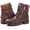 Brown, variant on X STQ Women's Combat Boots Lace up Ankle Booties Brown US 8.5