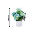 thumbnail image 3 of Small Artificial Plants in Pots Silk Plants for Home Decor Indoor Mini Fake Potted Roses for Office Desk Shelf Decor Dark Pink Single Pack, 3 of 6