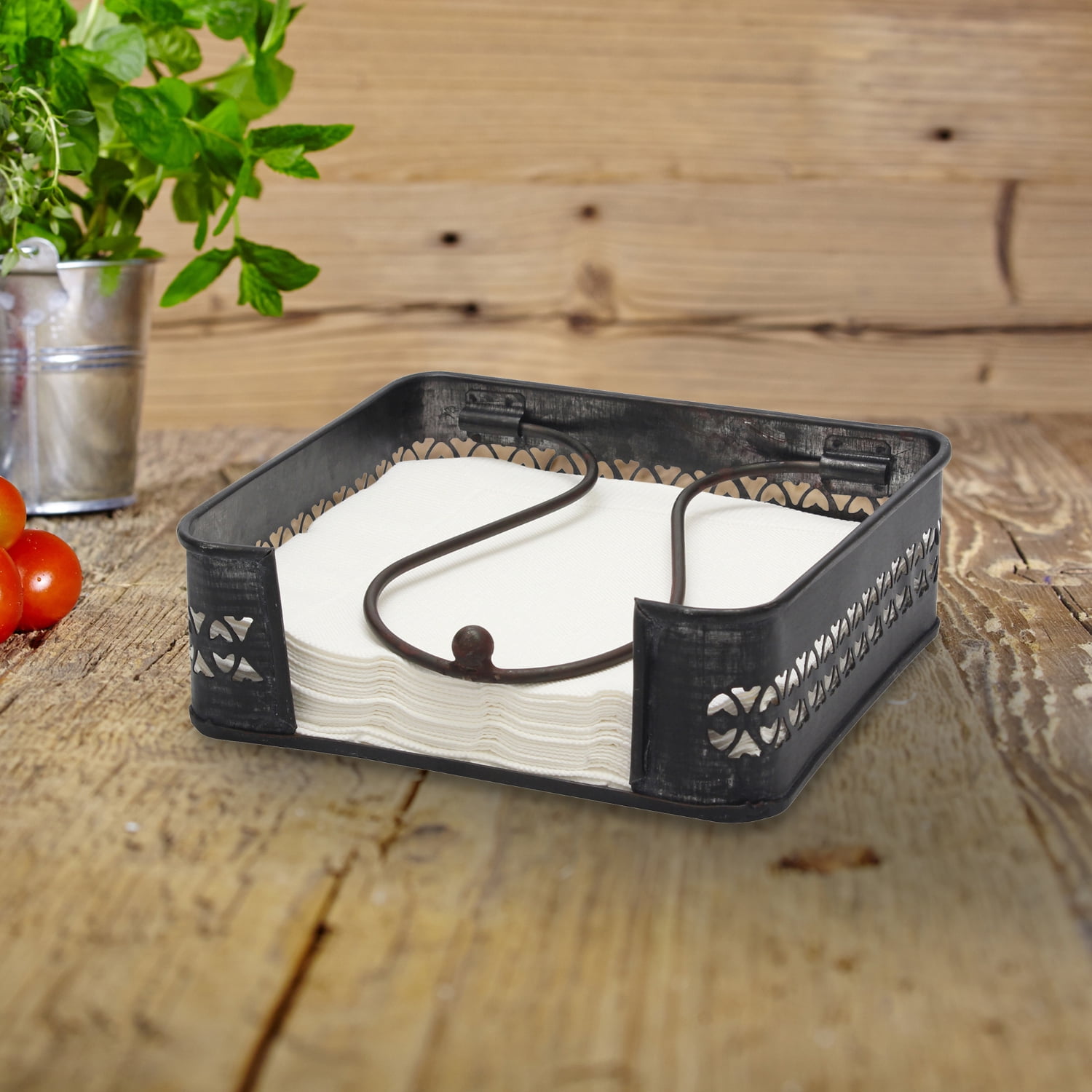 Stonebriar Galvanized Metal decorative Napkin Holder