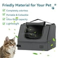 thumbnail image 6 of PETSFIT Portable Cat Litter Box,Travel Litter Box for Cats,Machine Wash,Leak-Proof, Foldable ,Grey, 6 of 9