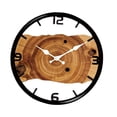 thumbnail image 1 of Reloj de pared silencioso, moderno, de madera, sencillo, decorativo, adorno de pared para cocina. Números arábigos, 1 of 7