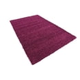 thumbnail image 2 of Solid Shag Collection Area Rug (5' 3" x 8' Rectangle, Eggplant Purple), 2 of 7