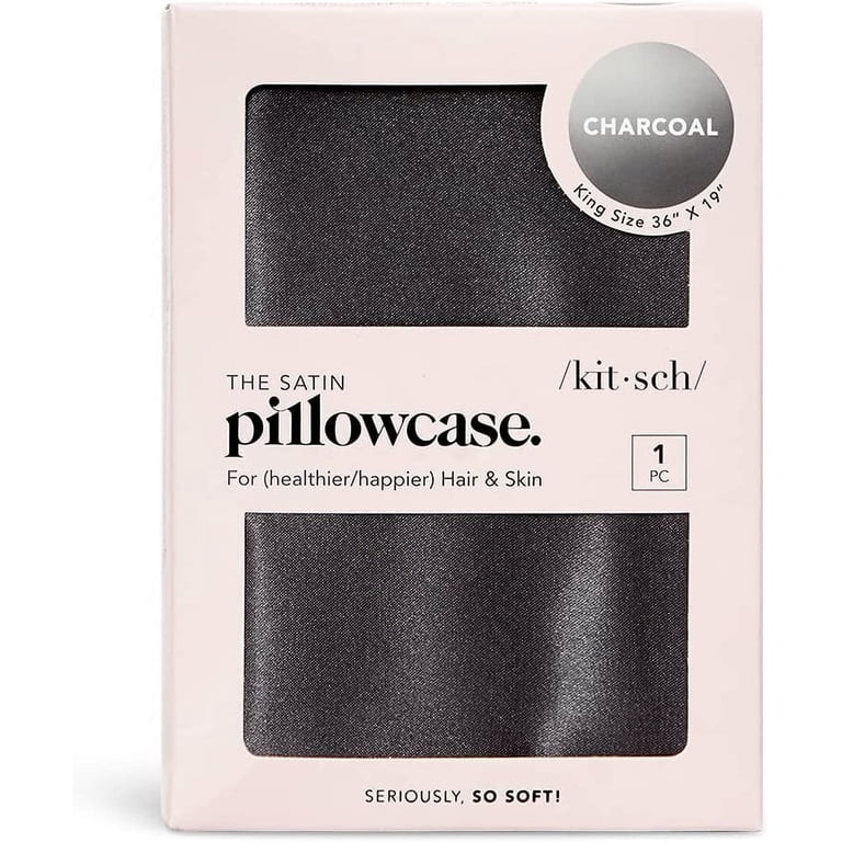 Kitsch, Satin Pillowcase, Queen, Charcoal, 600 Thread Count - Walmart.com