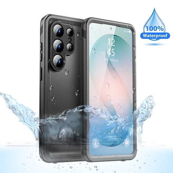 SPORTLINK Waterproof Case for Samsung Galaxy S26 Ultra, IP68 Heavy Duty Shockproof Dustproof Full Body Case with Screen & Camera Protector 6.9 inch - Black