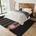 thumbnail image 3 of Modern Nordic Style Area Rug, Pink Medieval Rainbow Stripes Rugs for Living Room, with Anti-Slip Backing Washable Indoor Carpet for Living Room Bedroom Study Dining Room 4' x 7', 3 of 6